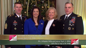 Holiday Greeting 2017:  CSA, General Mark Milley and Mrs. Hollyanne Milley with SMA, Daniel Dailey and Mrs. Holly Dailey