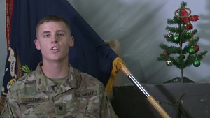 SPC Chandler Clunn Holiday Greetings Fort Worth, TX