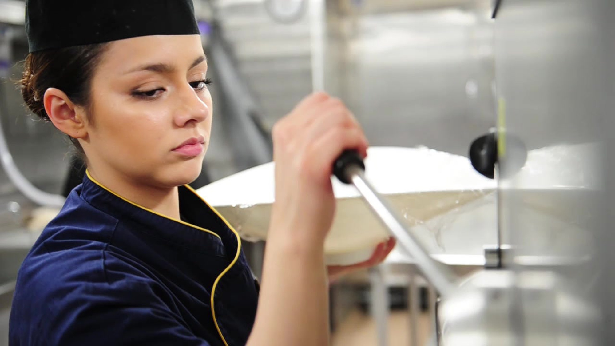 171219-N-GC965-001 PACIFIC OCEAN (Dec. 19, 2017) On the seventh episode of “Characters”, we are introduced to Culinary Specialist Seaman Daisy Magana, a native of Auroa, Ill., assigned to supply department aboard the amphibious assault ship USS America (LHA 6), bakes holiday cookies. “Characters” is a personality feature series highlighting Sailors around the ship. (U.S. Navy video by Mass Communication Specialist 2nd Class Ramon Go/Released)