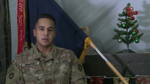PFC Jacob Martinez Holiday Greetings Arlington, TX