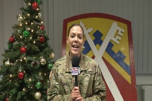 Command Sgt. Maj. Carla Hill sends greetings to family