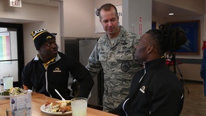 Independence Bowl teams visit Barksdale 2017 b-roll