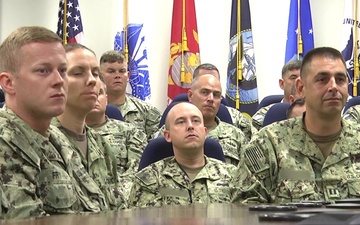 JTF-GTMO Troopers participate in Christmas Eve video teleconference with President Trump