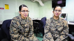 Marine Twins Feature Aboard USS America