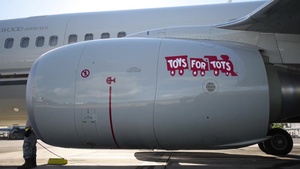 Toys for Tots arrive at Muñiz Air National Guard Base as Marines join forces with the Air National Guard bringing smiles to the children of Puerto Rico.