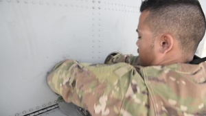 455 EAMXS crew chief ensures C-130J's get essential item's to thier destination