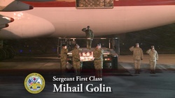 Army Sgt. 1st Class Mihail Golin -- Dignified Transfer