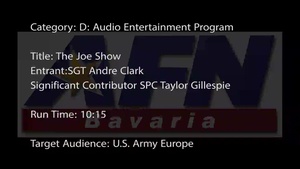 Category D Audio Entertainment Program "The Joe Show"