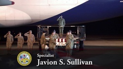 Army Spc. Javion S. Sullivan -- Dignified Transfer