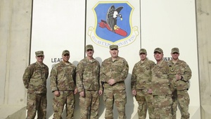 Members of the 455th Give Well Wishes to CMSgt Arnold