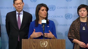 U.N. Security Council Media Stakeout: Security Council President Umarov and U.S. Amb. Haley on the Security Council Mission to Afghanistan