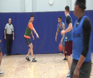 Iwakuni ballers dribbled their way to camaraderie on Martin Luther King Jr. Day (Package/Pkg)