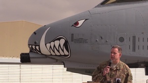 Major General speaks during media day