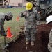Construction Soldiers Work on Memorial Project Day 2 B-roll