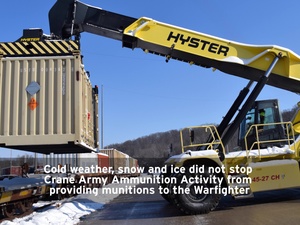 Crane Army Delivers Munitions Despite Inclement Weather