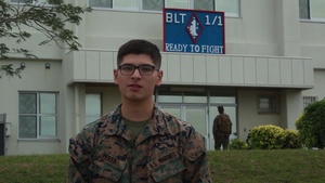 Lance Cpl. Perea 2018 Super Bowl shout-out