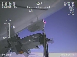U.S. Navy EP-3E Aries II Intercept Russian Su-27