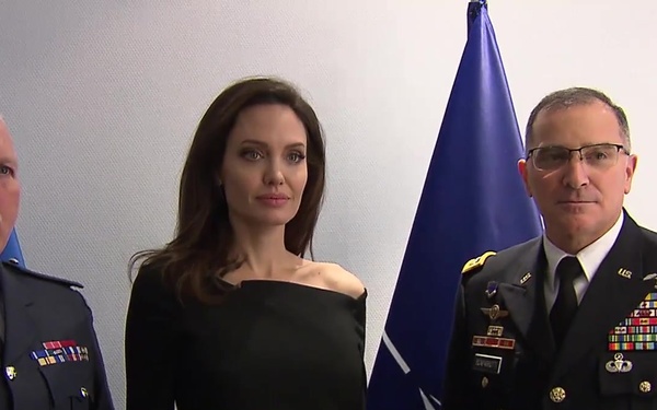 NATO SG meets UNHCR Special Envoy Angelina Jolie, Bilateral with Gen. Scaparrotti