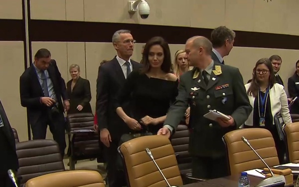 NATO SG meets UNHCR Special Envoy Angelina Jolie – B-Roll