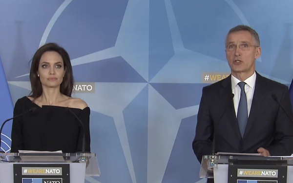 NATO SG meets UNHCR Special Envoy Angelina Jolie – Joint Press Point