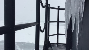 Coast Guard Cutter Polar Star breaks ice supporting Operation Deep Freeze 2018