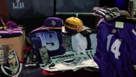 Merchandise Seized by CBP for Intellectual Property Right violations at Super Bowl LII and Interview footage of Supervisory Customs Officer Lee Takaki
