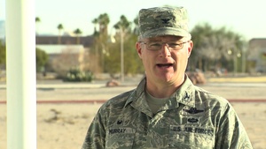 Col Murray speaks to Airmen