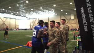 Minnesota National Guard Soldiers participate in Mission 22 Celebrity Flag Football