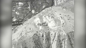U.S. B-52 striking a Taliban training camp in Badakhshan province