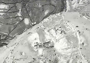 U.S. B-52 striking a Taliban training camp in Badakhshan province