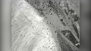 U.S. B-52 striking a Taliban training camp in Badakhshan province
