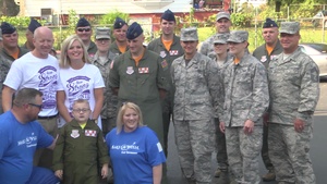 Airmen Visit Rockford Boy with Rare Illness
