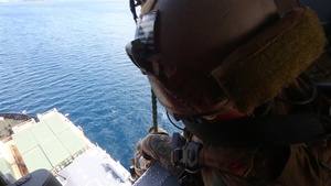 Force Recon fast ropes in Guam