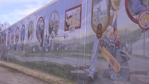 Ohio National Guard engineers erect flood walls in Portsmouth, Ohio B-Roll