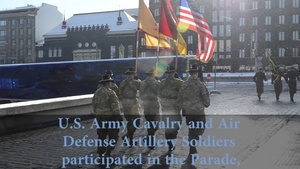 US Army Marches in Estonia's Independence Day Parade (Social Media)