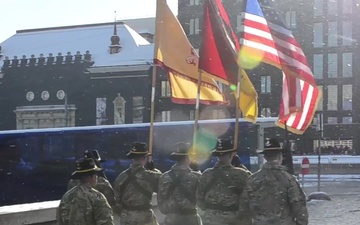 US Army Marches in Estonia's Independence Day Parade (Social Media)