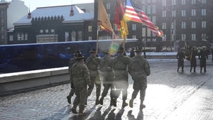 US Army marches in Estonia's Independence Day parade (B-Roll)