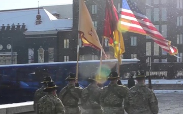 US Army marches in Estonia's Independence Day parade (B-Roll)
