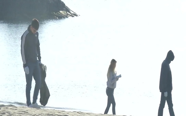 Marines Beautify Local Beach for Locals and Service Members to Enjoy (B-Roll)