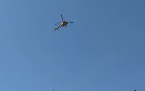 Restoring the electrical grid from the air -- pole placement