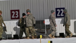 Biathlon Race Support Staff in Action