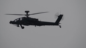 AH-64 Apache Helicopter Traffic Pattern Training Flight
