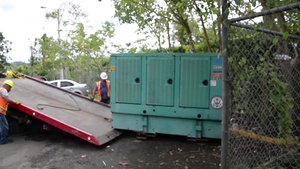Corps installs temporary power generator at Puerto Rico school