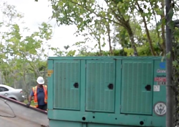 Corps installs temporary power generator at Puerto Rico school