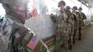 U.S. and British paratroopers train together at Grafenwoehr, Germany