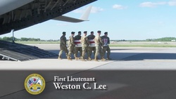 Army 1st Lt. Weston C. Lee - Dignified Transfer