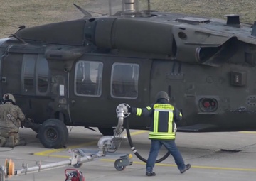 UH-60 Black Hawk Helicopter Refueling
