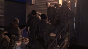 Early morning load out during Arctic Eagle 2018 at Donnelly Training Area, AK