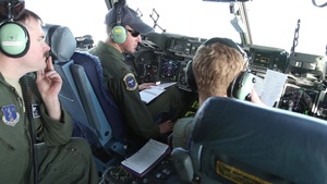 Alaska Air National Guardsmen conduct airdrop operations on frozen Beaufort Sea