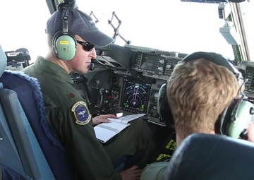 Alaska Air National Guardsmen conduct airdrop operations on frozen Beaufort Sea